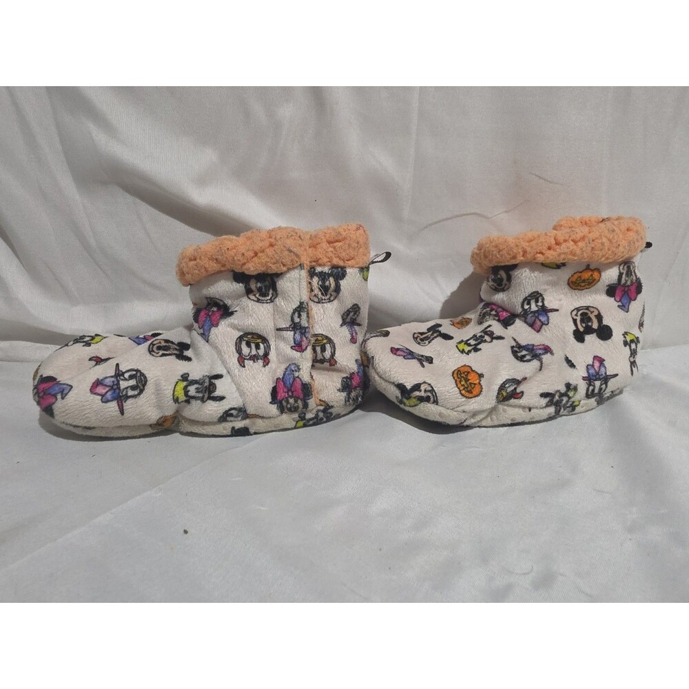 Disney Mickey & Friends Bootie Slippers Toddler 2T-4T Halloween Plush Grip Sole